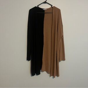 White birch cardigan tan black size Large